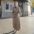 Gabardina Larga Oversize para Mujer – Cinturón y Doble Botonadura