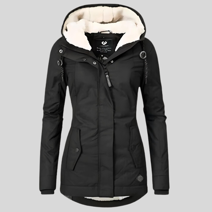 Parka Impermeable para Mujer – Capucha y Forro Borreguito