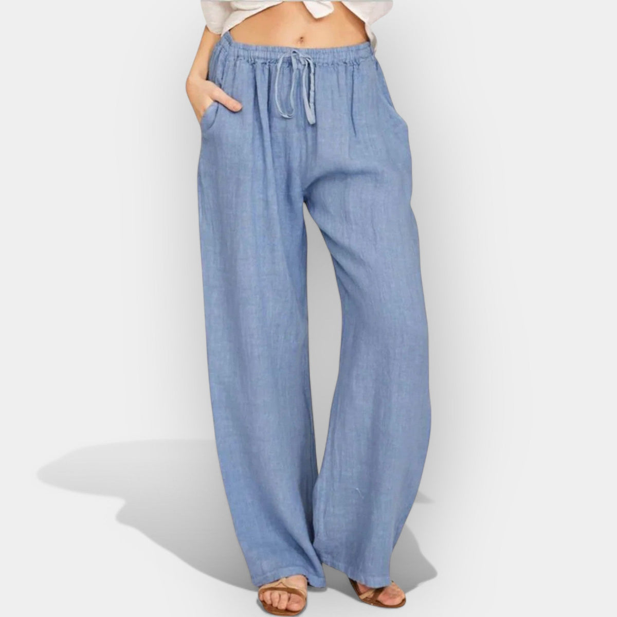 Pantalón de Lino Ligero para Mujer – Corte Amplio