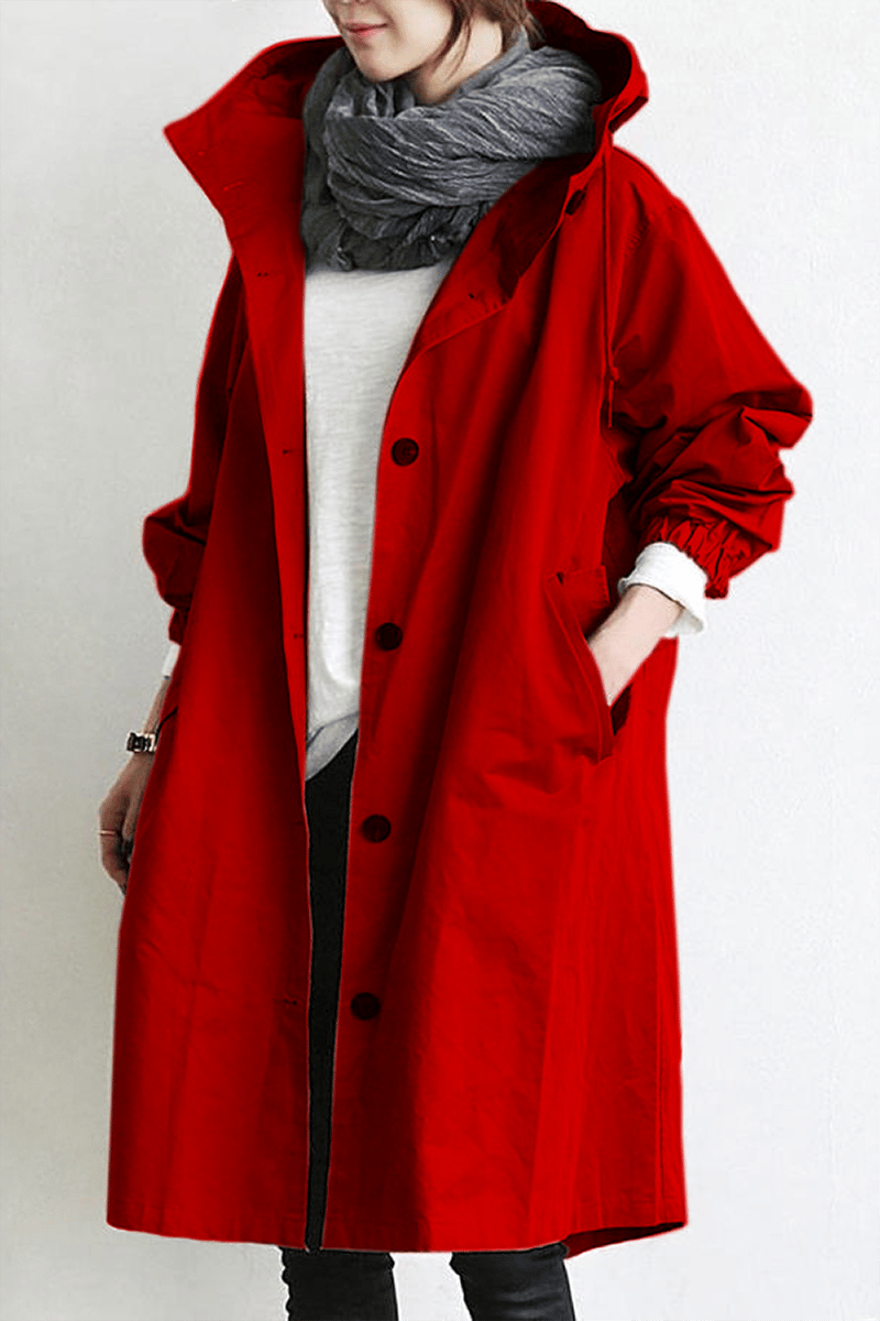 Chaqueta Ligera con Capucha para Mujer – Manga Tres Cuartos