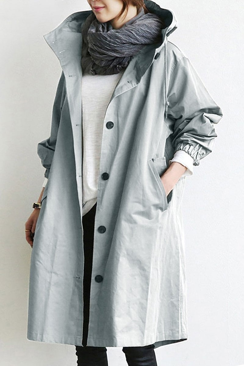 Chaqueta Ligera con Capucha para Mujer – Manga Tres Cuartos