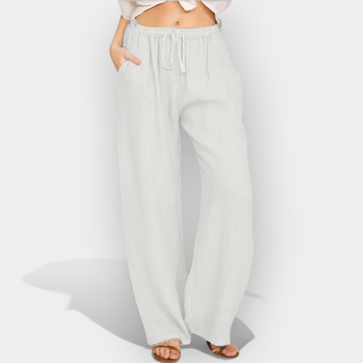 Pantalón de Lino Ligero para Mujer – Corte Amplio
